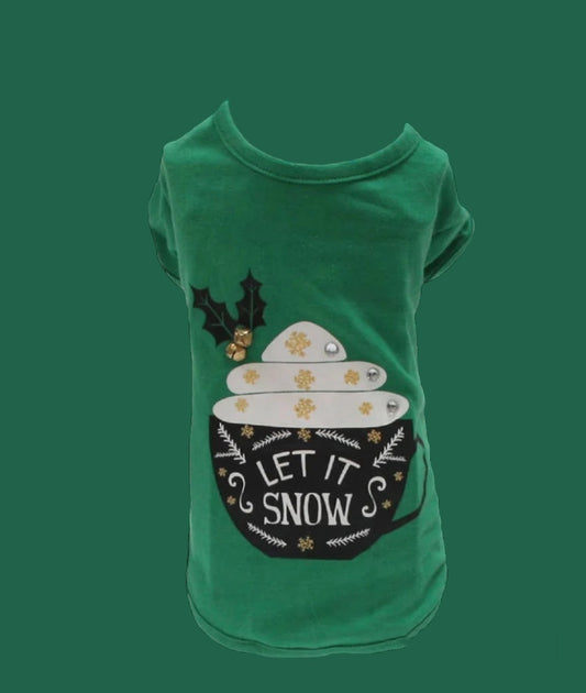Wrong Christmas t-shirt for dogs - Christmas Let It Snow - Croci