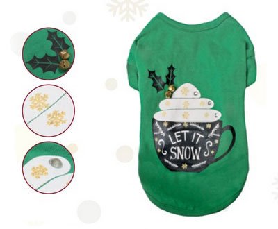 Foute kerst t-shirt voor honden - Christmas Let It Snow - Croci - By Salu