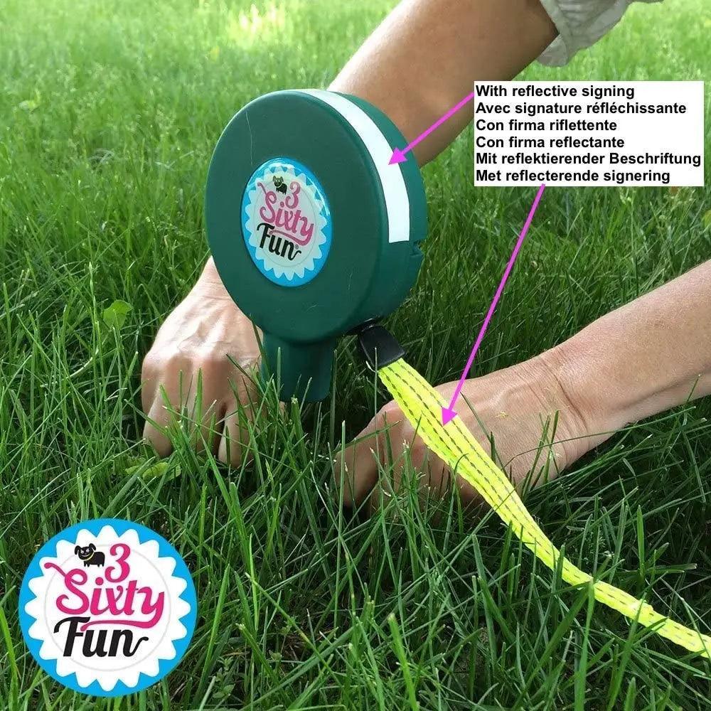 3SixtyFun® tangle-free rotating dog leash and pin