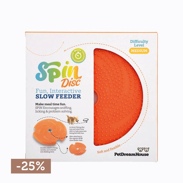 SPIN Interactive Feeder Lick honden frisbee - oranje