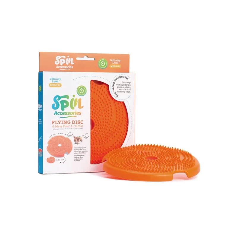 SPIN Interactive Feeder Lick honden frisbee - oranje - By Salu